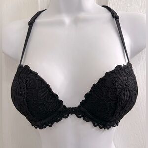 VICTORIA’S SECRET PINK Black Date Racerback Bra Size 34B